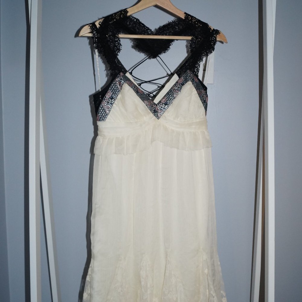 Free People Lace Babydoll Dress (Ivory) Sz 0